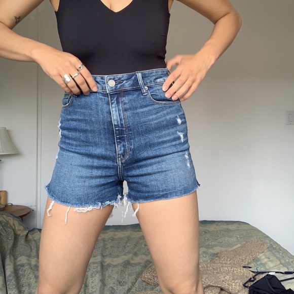 High Waist Denim Shorts - Picture 1 of 4